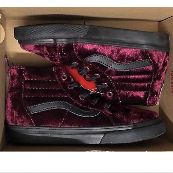 vans velvet sk8 hi